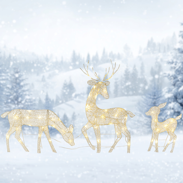 Lot de 3 cerf éclairé - Ext